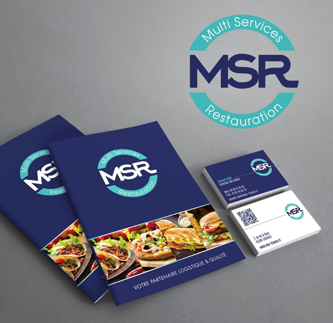 AOZU | Logo Food| MSR, Multi Services Restauration